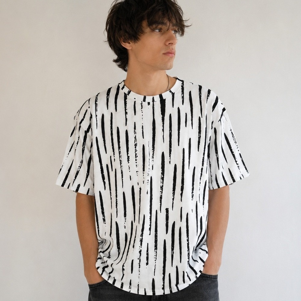 Exclusive Heart Shirt Large‎ Artsy Abstract Print Boho Zebra Stripe NWT T Shirt
